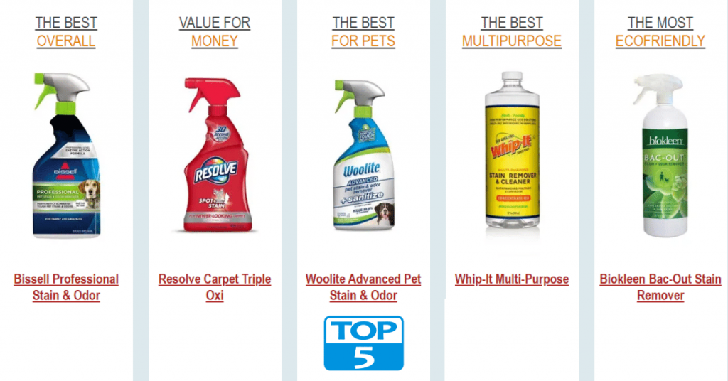 BEST CARPET STAIN REMOVERS