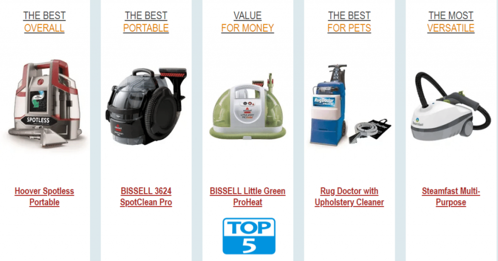 BEST UPHOLSTERY STEAM CLEANERS 2022
