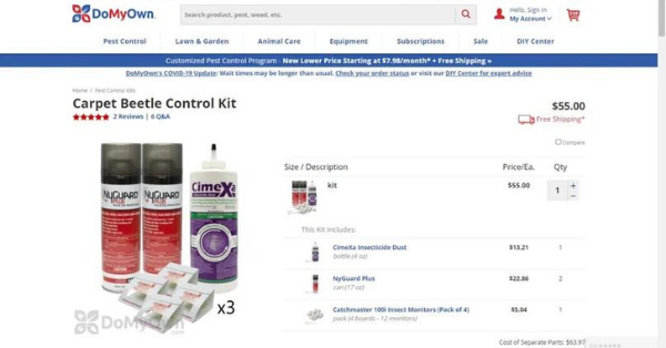 Carpet Beetle Control Kit