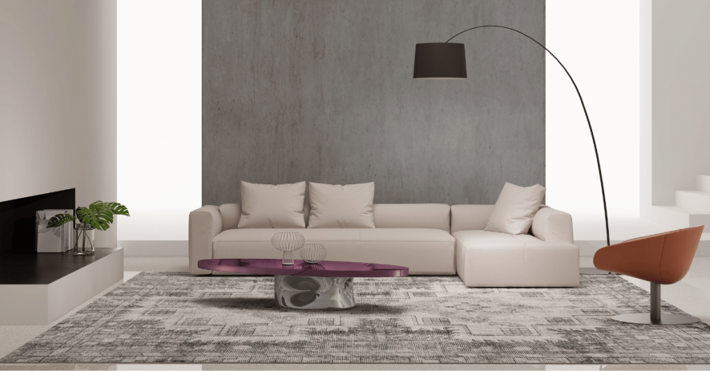 Contemporary Grey Concrete Living Room