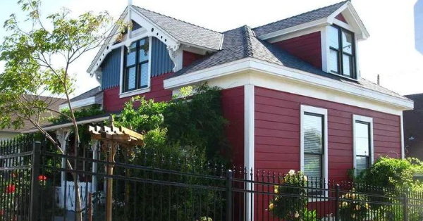 Maroon with white trim