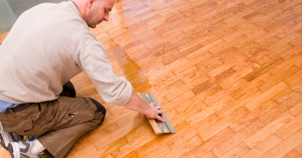 Parquet floor waxing