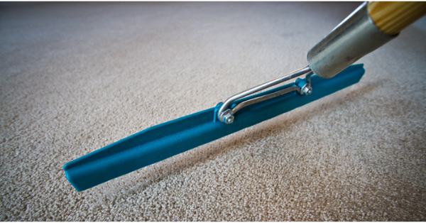 carpet cleaning with a carpet rake