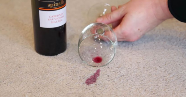 clean the wine stain