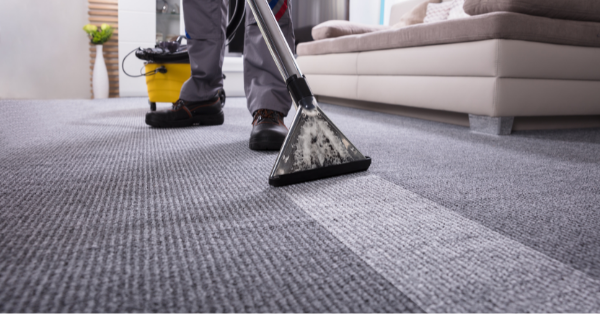 streak of dust on the carpet